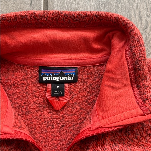 Patagonia Better Sweater 1/4 Zip Fleece Women's Medium Pink Red ish Color - Picture 5 of 5